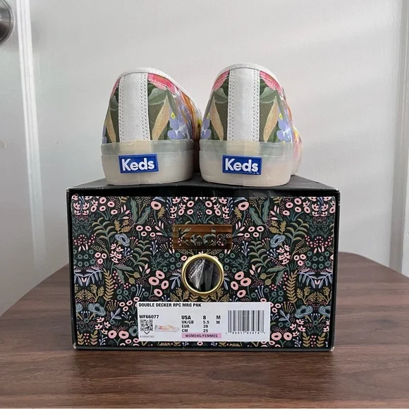 Keds X Rifle Paper Co Double Decker Slip-On Sz 8 NWB - Picture 4 of 5